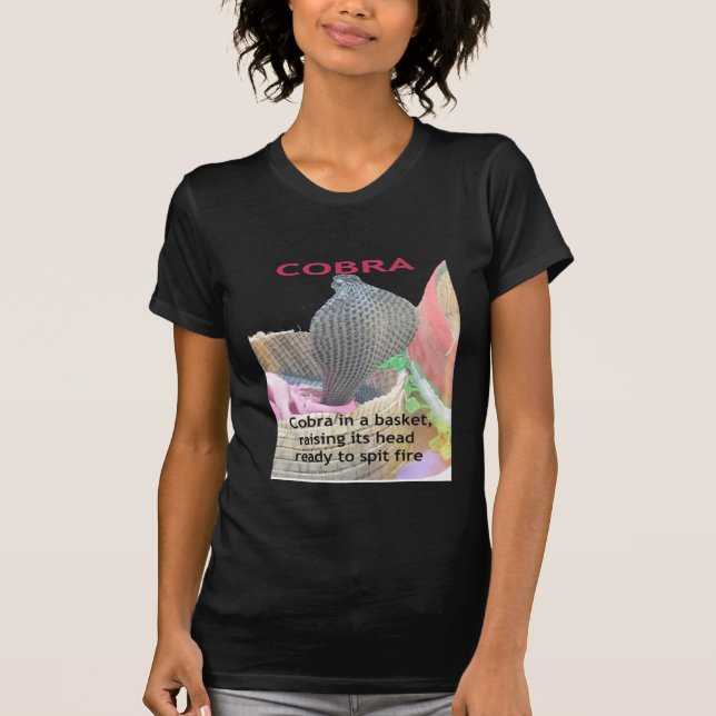 Cobra in Basket Art Print T-Shirt (Front)