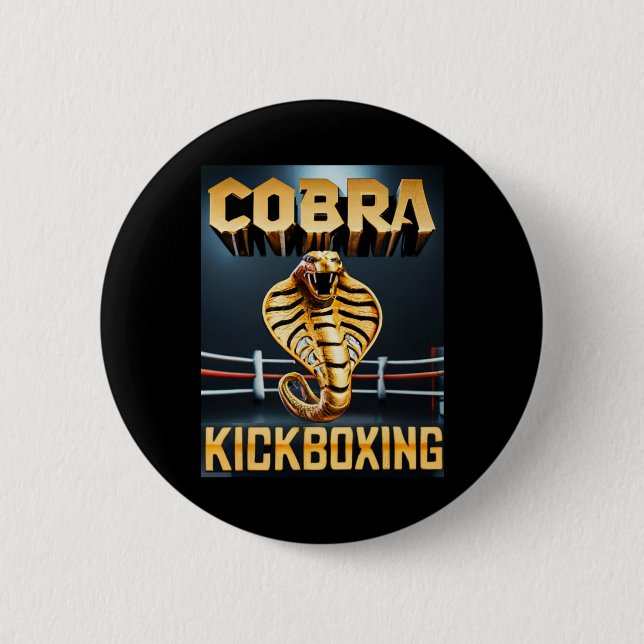 Cobra Kickboxing Design By Don Castillo  Button (Front)