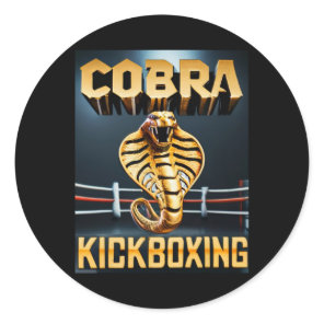 Cobra Kickboxing Design By Don Castillo  Classic Round Sticker