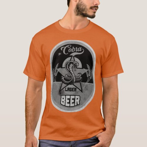 Cobra Lager Beer BW T_Shirt