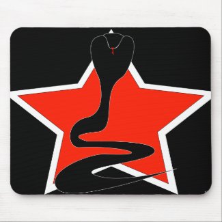 Cobra Red Star Black Mousepad