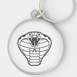 Cobra Snake Black illustration animals Venomous Keychain