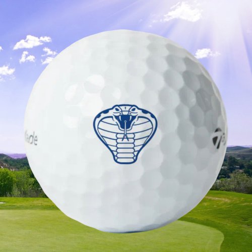 Cobra Snake Blue Illustration Boa Reptile Golf Balls