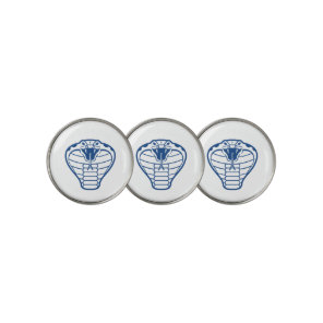 Cobra Snake Blue Illustration Golf Ball Marker