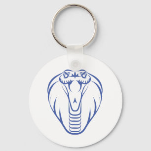 Cobra Snake Blue Predator Boa Reptile Keychain