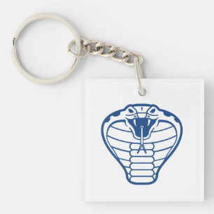 Cobra Snake Blue Venomous Boa animal Keychain