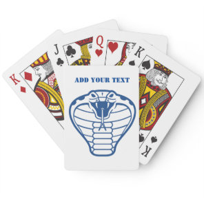 Cobra Snake Blue Venomous Boa animal Poker Cards