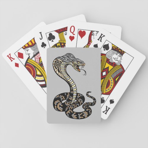 cobra snake drawstring bag playing cards