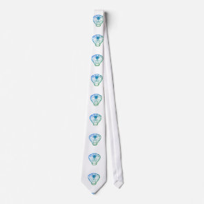Cobra Snake Green Illustration Boa Reptile  Neck Tie