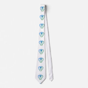 Cobra Snake Green Illustration Boa Reptile Neck Tie