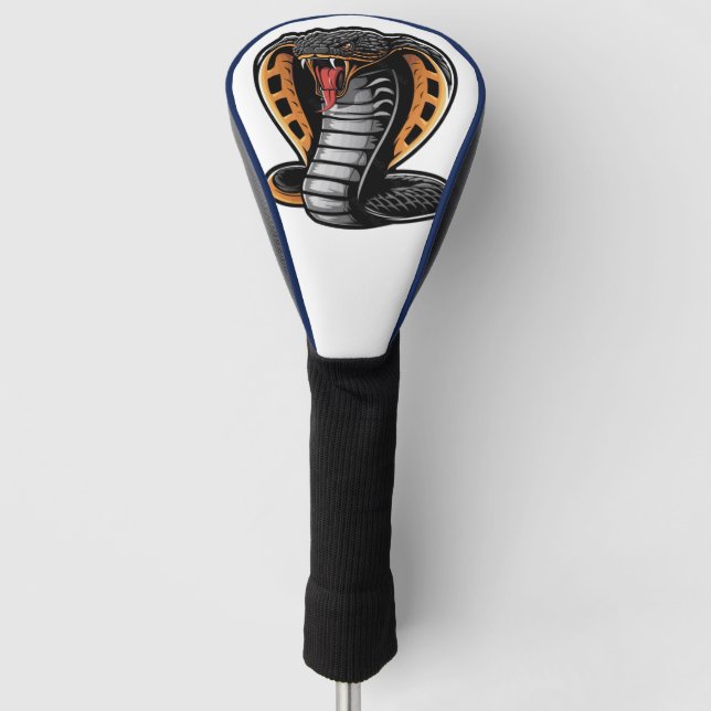 Cobra Snake Illustration Serpent Design leather Golf Head Cover (Front)