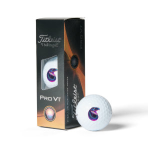 Cobra Snake in Vaporwave Aesthetic Style Golf Balls
