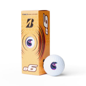 Cobra Snake in Vaporwave Aesthetic Style Golf Balls