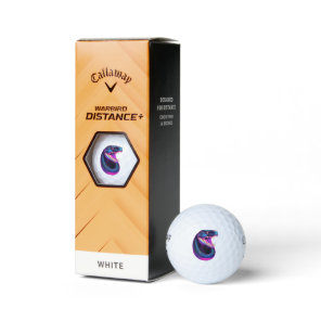 Cobra Snake in Vaporwave Aesthetic Style Golf Balls