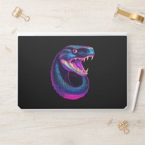 Cobra Snake in Vaporwave Aesthetic Style HP Laptop Skin