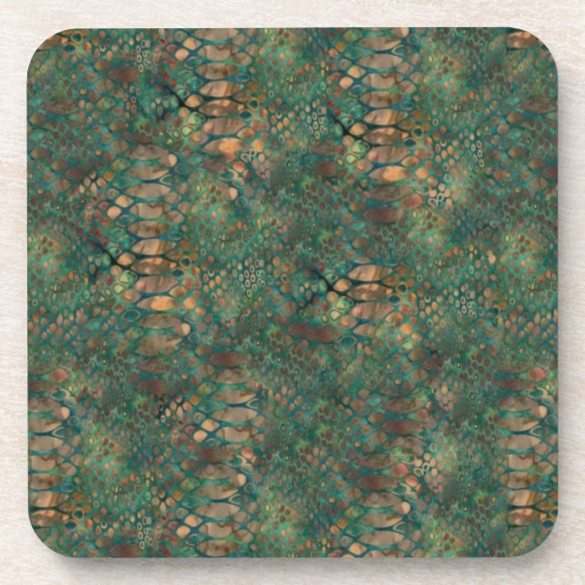 Cobra Snake Skin Beverage Coaster (Front)