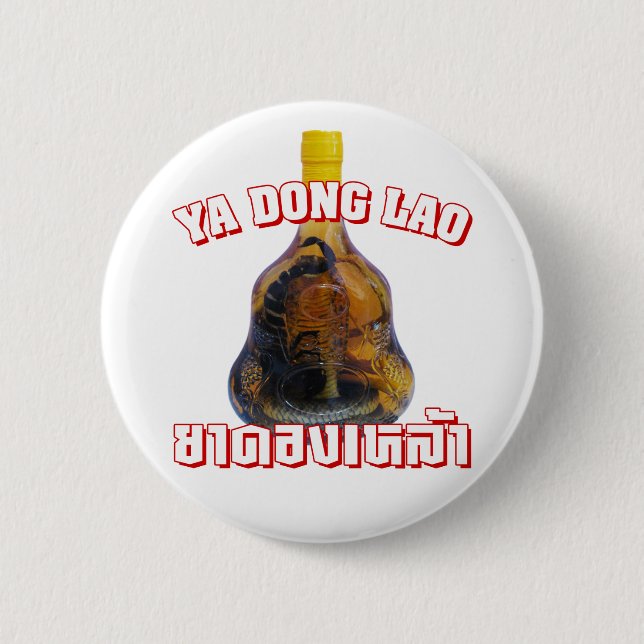Cobra Snake Vs Scorpion Whiskey ... Yadong Lao Button (Front)