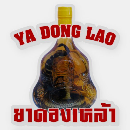 Cobra Snake Vs Scorpion Whiskey  Yadong Lao Sticker