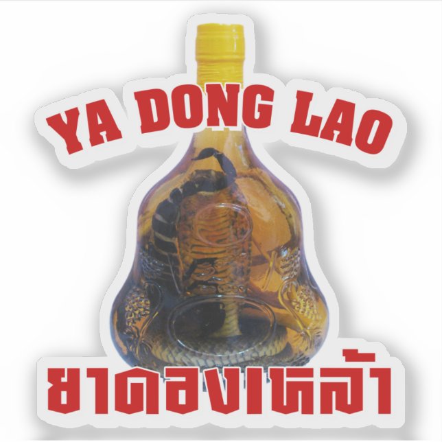 Cobra Snake Vs Scorpion Whiskey ... Yadong Lao Sticker (Front)