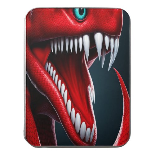 Cobra snake with vibrant red scales and blue eyes jigsaw puzzle