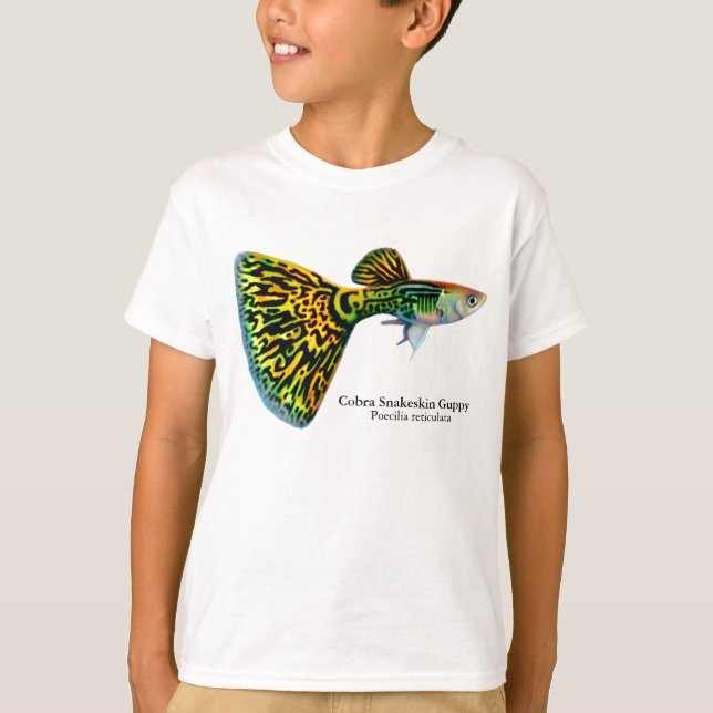 Cobra Snakeskin Guppy Kids T-Shirt (Front)