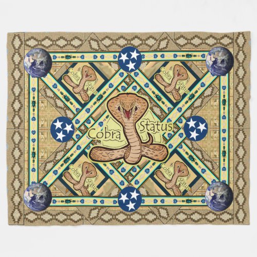 Cobra Status Egyptian Inspired Art Blanket