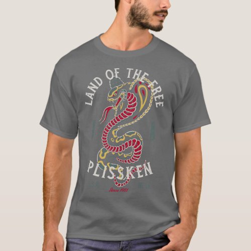 Cobra Traditional Tattoo Snake Land of the Free T_Shirt