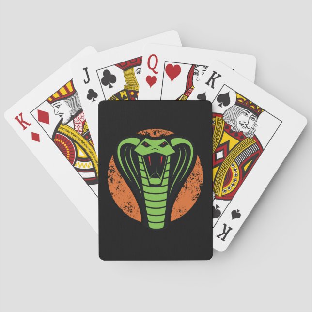Cobra Viper Snake Lover Rattlesnake Poker Cards (Back)