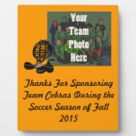 Cobras Team Sports Plaque For Sponsors &amp; Awards - at Zazzle
