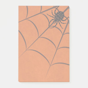 Cobweb and Black Spider Halloween Notes
