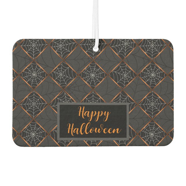 Cobweb Checkerboard Air Freshener (Front)