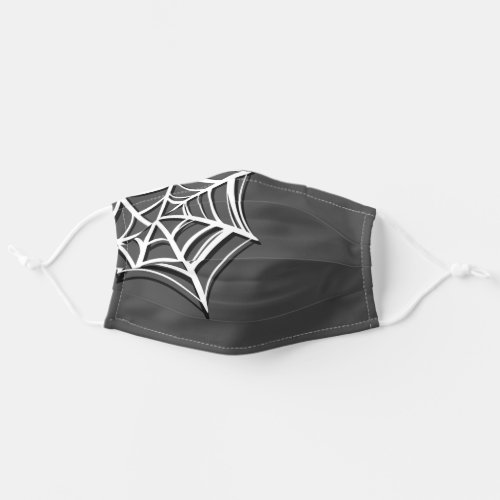 Cobweb Spider Web Cool Halloween Black White Gray Adult Cloth Face Mask