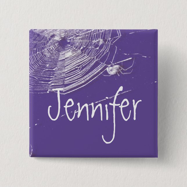 Cobwebs and White Spiders Button (Front)