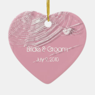 Cobwebs and White Spiders Keepsak Wedding Ornament