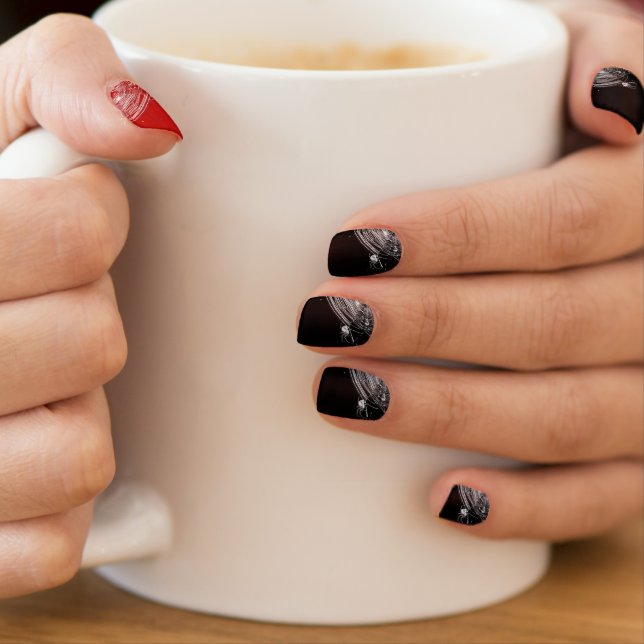 Cobwebs and White Spiders Minx Nail Art (Insitu - Mug)