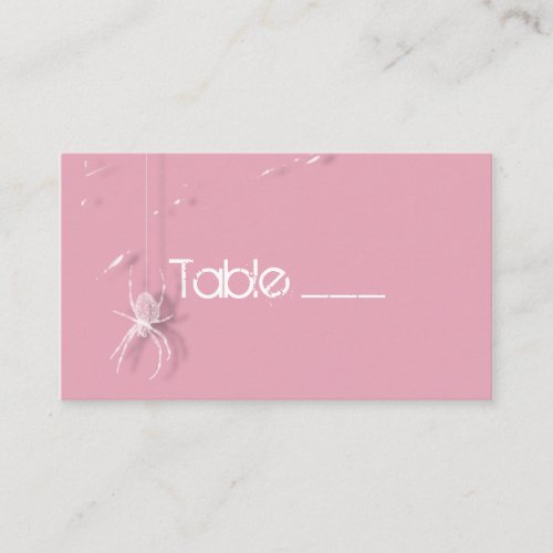 Cobwebs and White Spiders Table Card