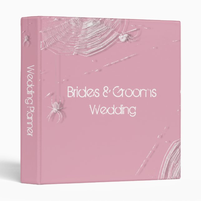Cobwebs and White Spiders Wedding Planner Binder (Front/Spine)