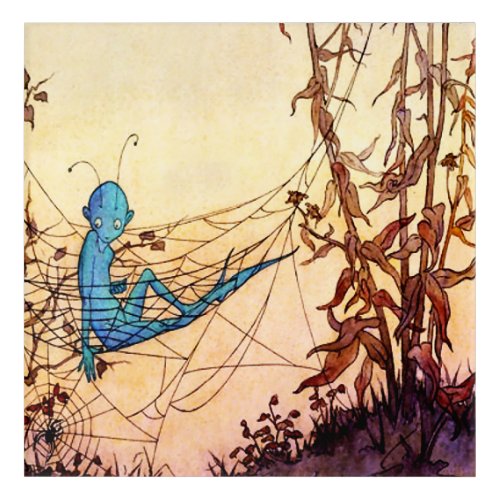 Cobwebs are Fairy Hammocks by Marjorie Miller Acrylic Print