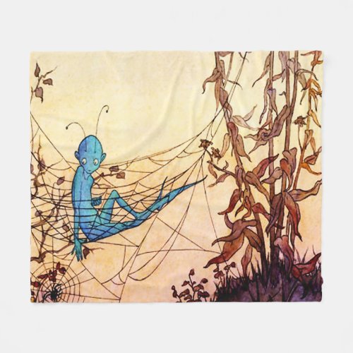 Cobwebs are Fairy Hammocks by Marjorie Miller Fleece Blanket