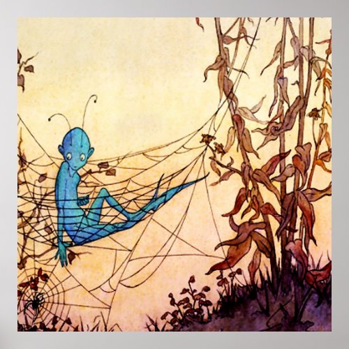 Cobwebs are Fairy Hammocks by Marjorie Miller Poster