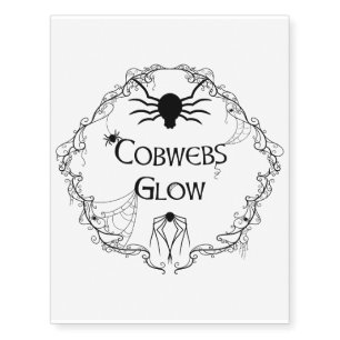 Cobwebs Glow Temporary Tattoos