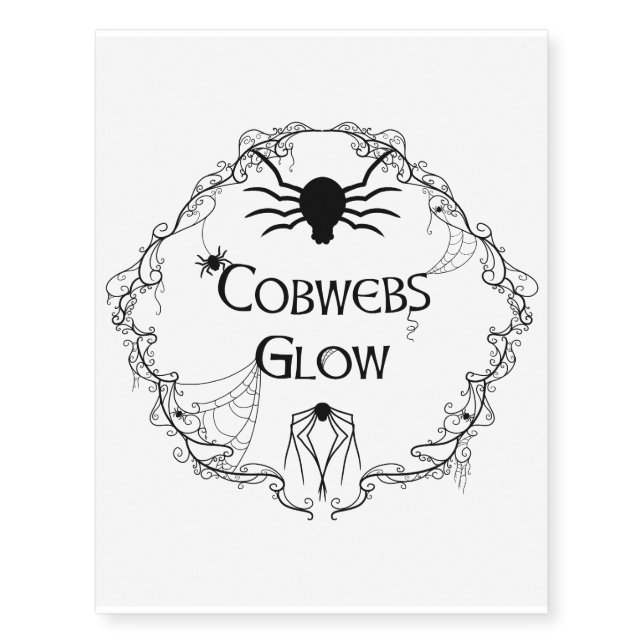 Cobwebs Glow Temporary Tattoos (Front)