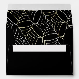 Cobwebs On Black Fun Creepy Frightening Halloween Envelope
