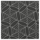 Cobwebs On Black Fun Creepy Frightening Halloween Fabric