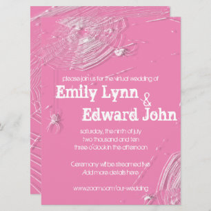 Cobwebs & White Spiders Virtual Wedding Invitation