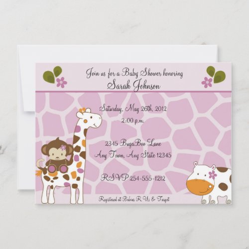 Cocalo Jacana Animals Baby Shower Invitations