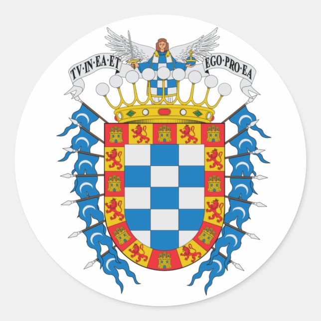 Cochabamba coat of arms (Bolivia) Classic Round Sticker (Front)