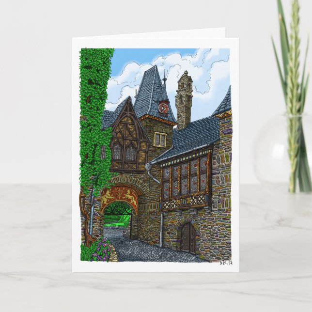 Cochem Castle - In Color Greeting Card (Front)