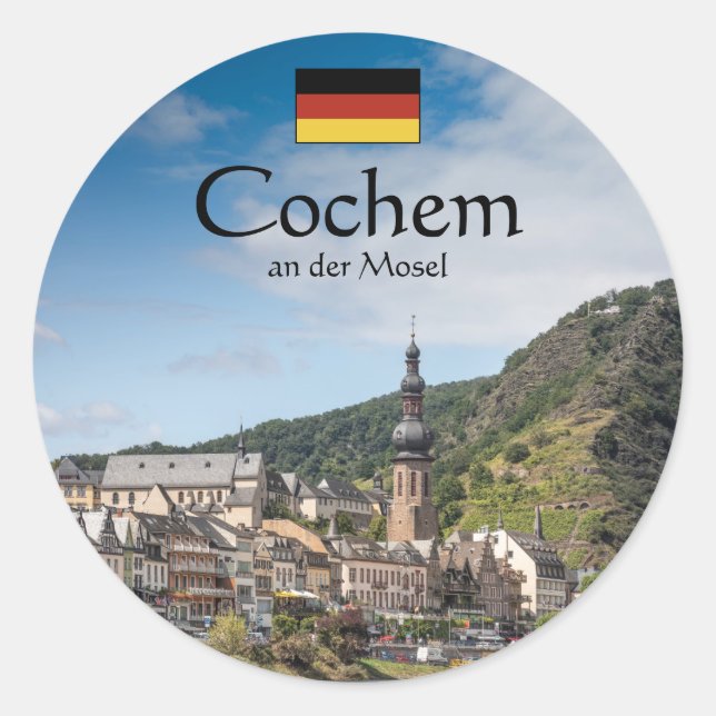 Cochem Germany Souvenir Classic Round Sticker (Front)