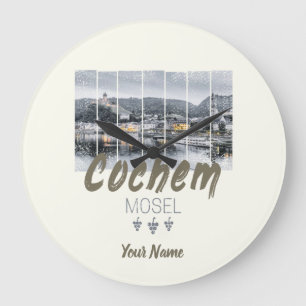 Cochem on the Moselle Germany Vintage Souvenir Large Clock